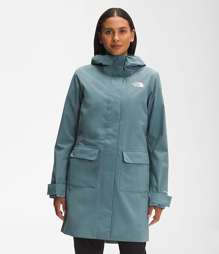 The North Face Rain Jacket City Breeze Parka II Blue - Womens - Thailand FKVGQ-6234